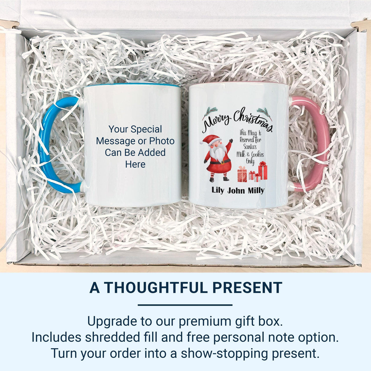 Santa’s Milk and Cookies Personalised Family Mug – Merry Christmas Reserved Cup for Christmas Eve Tradition and Morning Magic