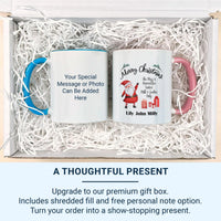 Santa’s Milk and Cookies Personalised Family Mug – Merry Christmas Reserved Cup for Christmas Eve Tradition and Morning Magic