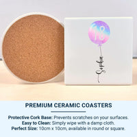 18th Birthday Mug – Personalised Name with Star Balloon – Coming_of_Age Milestone Gift and Party Morning Surprise