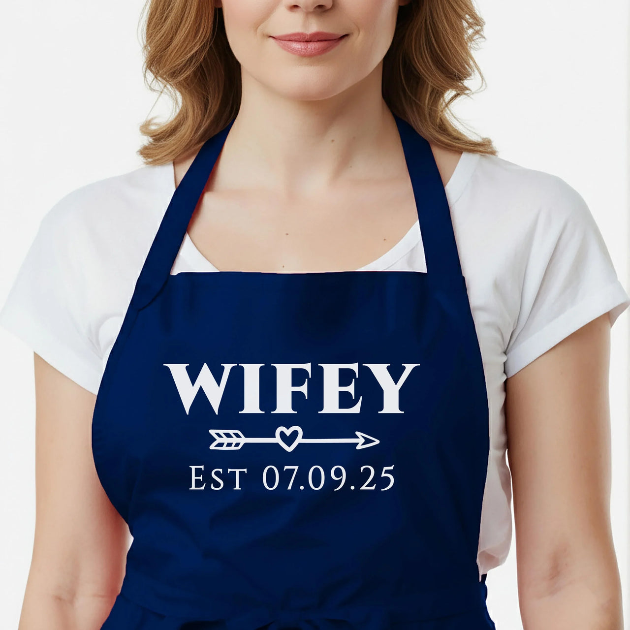 Personalised Couple Aprons – Matching Custom Name Aprons with Adjustable Fit