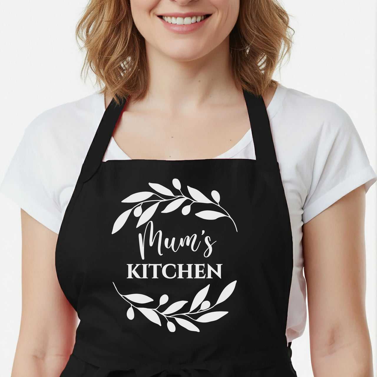 Personalised Baking Apron - Custom Name, One Size Adjustable Cotton Blend Gift