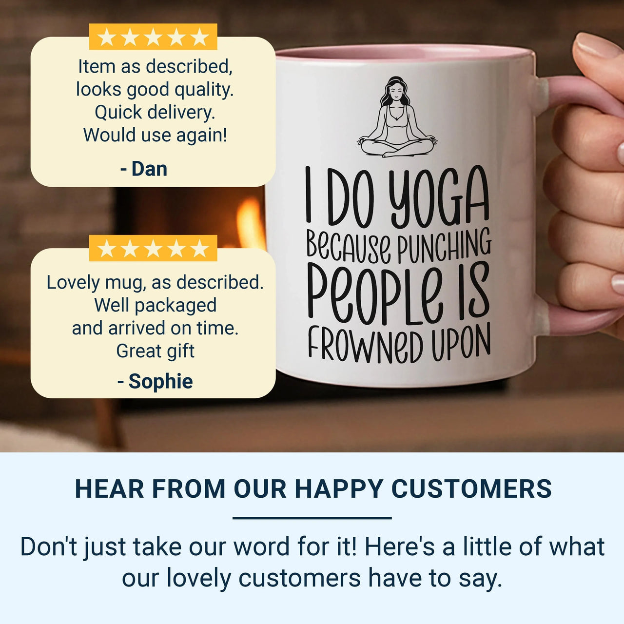 Funny Yoga Mug – Ceramic Meditation Cup | Stress Relief Gift For Yoga Lovers
