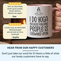 Funny Yoga Mug – Ceramic Meditation Cup | Stress Relief Gift For Yoga Lovers