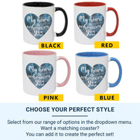 Galaxy Heart Mug Personalised with Romantic Quote _ Custom Name for Anniversary and Valentine Gift