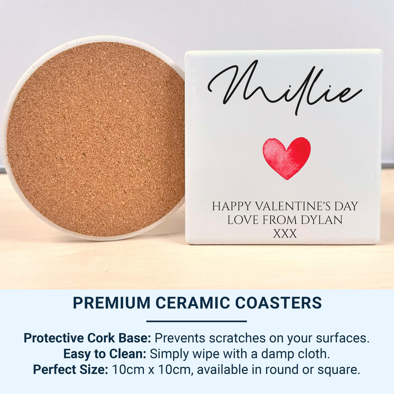 Personalised Valentine’s Mug – Custom Names, Heart Motif and Message – Romantic Gift for Couples and Anniversaries