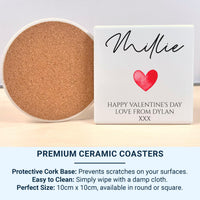 Personalised Valentine’s Mug – Custom Names, Heart Motif and Message – Romantic Gift for Couples and Anniversaries