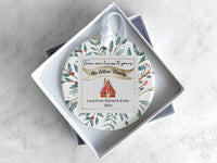 Personalised Christmas Bauble - Custom Ceramic Ornament for Neighbours, Families, Couples - Tree Decoration Gift From Our House To Yours