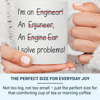 I’m an Engineer I Solve Problems Mug – Funny Engineer Gift – Humorous Design for Graduates and Professionals