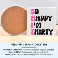 Funny 30th Birthday Mug – Ceramic Coffee Cup With Humorous Thirty Joke Text