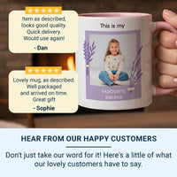 This Is My Favourite Sibling Personalised Photo Mug – Funny Brother/Sister Gift – Birthday, Christmas and Everyday Banter