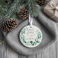 Godfather Proposal Ornament - Leafy Wreath Keepsake with Name & Question