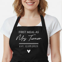 Personalized Wedding Apron – Custom Name, Adjustable Cotton & Durable Polyester Blend
