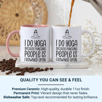 Funny Yoga Mug – Ceramic Meditation Cup | Stress Relief Gift For Yoga Lovers