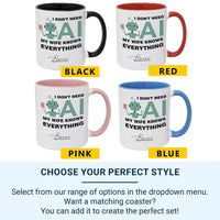 Funny Husband Mug – Personalised Name Robot Graphic Ceramic Coffee Cup Gift