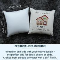 Personalised Mum Cushion – Soft Touch Cover | Durable Printed Pillow 45x45 cm