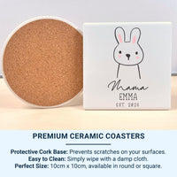 New Mama Mug – Personalised Name and EST. 2026 with Cute Bunny – First Mother’s Day, Baby Shower and Hospital Bag Gift