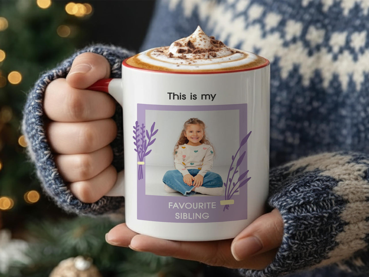 This Is My Favourite Sibling Personalised Photo Mug – Funny Brother/Sister Gift – Birthday, Christmas and Everyday Banter