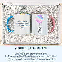 16th Birthday Mug – Personalised Name and Star Balloon Design – Sweet Sixteen Milestone Gift and Morning Surprise