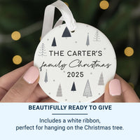 Personalised 2025 Family Christmas Bauble | Ceramic Tree Ornament | Xmas Family Decoration | Unique Gift Idea