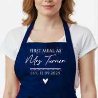 Personalized Wedding Apron – Custom Name, Adjustable Cotton & Durable Polyester Blend