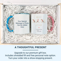 Best Mum Ever Mug – Personalised Child Name Coffee Cup with Heart and Roses