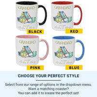 Grandad Gardener Mug – Personalised “Love From” Names – Garden Boots and Tools Design for Birthday, Father’s Day and Everyday Tea