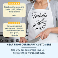 Personalised Painting Apron - Custom Name, Adjustable Fabric, Durable Cotton Blend