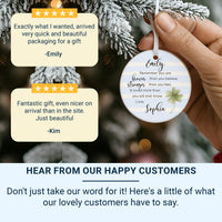 Motivational Ornament - Clover Keepsake with Quote for Encouragement & Friendship