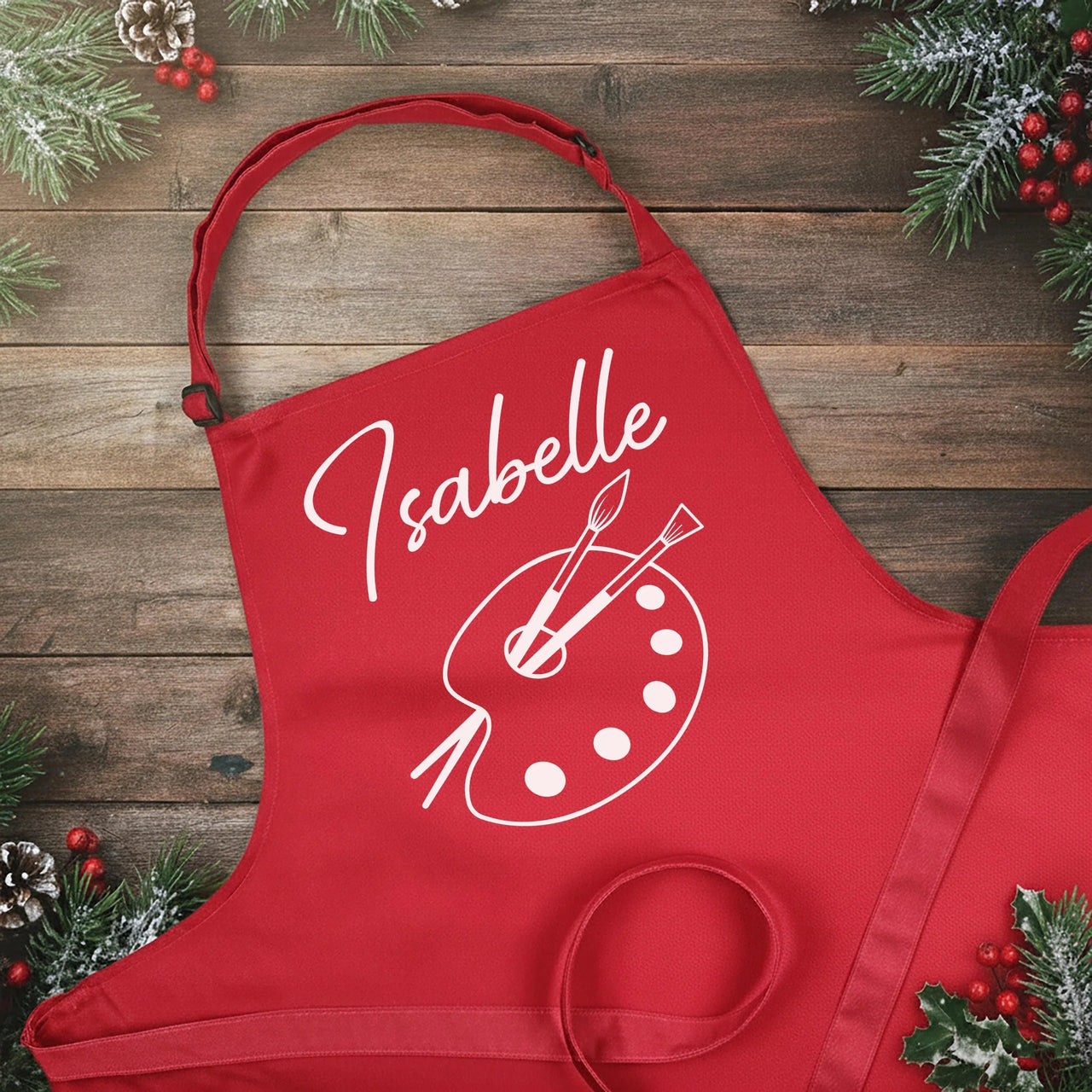 Personalised Painting Apron - Custom Name, Adjustable Fabric, Durable Cotton Blend