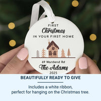 First Christmas Bauble - Personalised Ceramic New Home Ornament | Unique Keepsake Gift