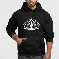 Thumbnail for Zen Namaste Hoodie - Lotus Motif - Yoga & Meditation Apparel - DENMARY