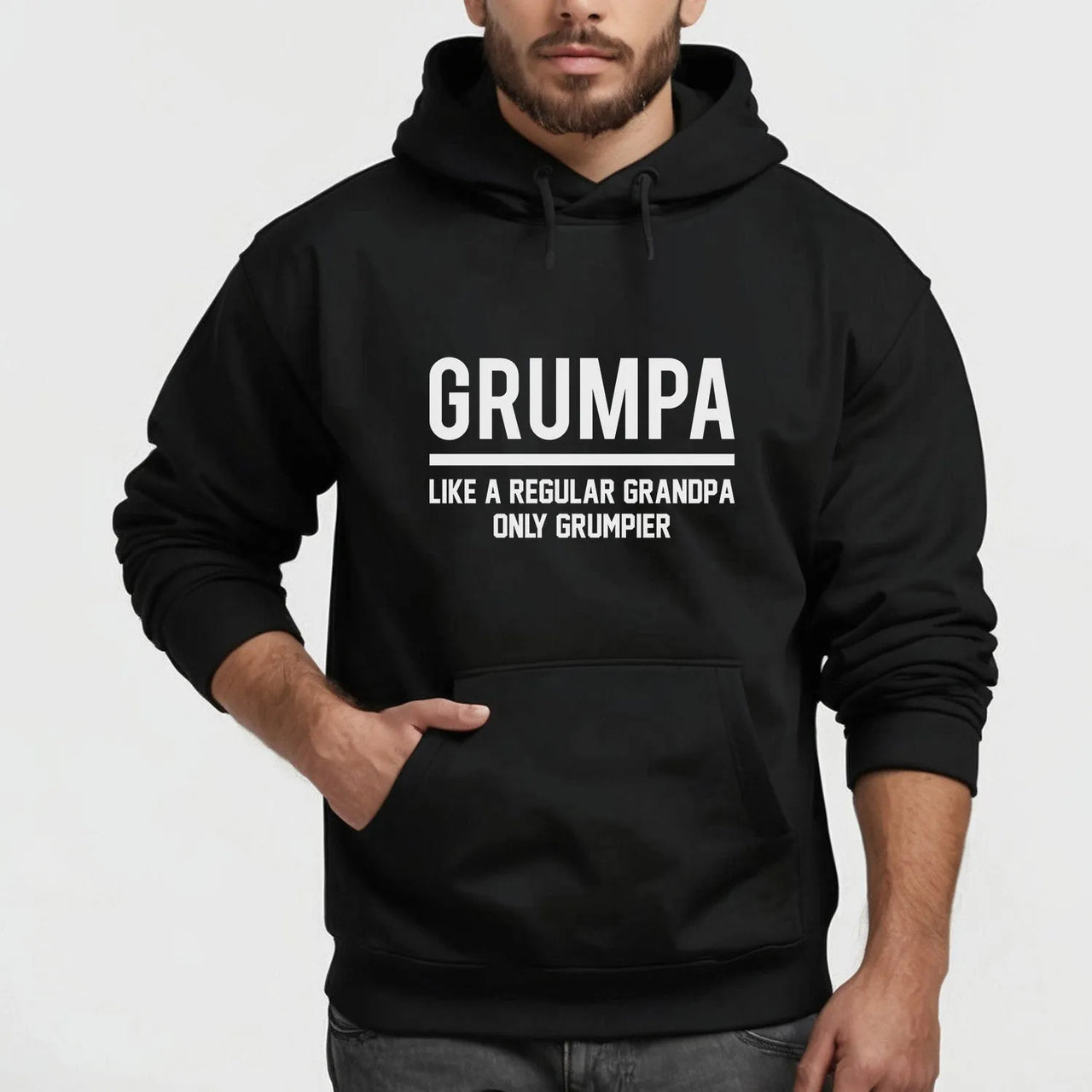 Humorous Grandad Hoodie - 'Grumpa' Slogan - Ideal Gift for Grandfathers - DENMARY