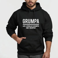 Thumbnail for Humorous Grandad Hoodie - 'Grumpa' Slogan - Ideal Gift for Grandfathers - DENMARY