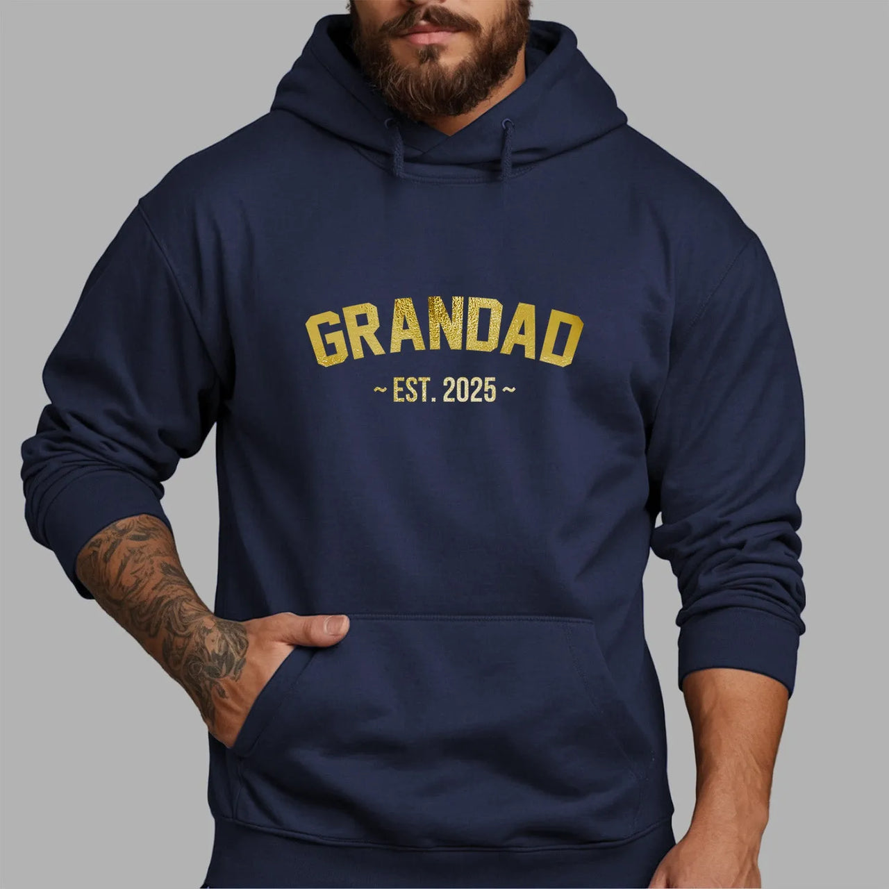 Customised Grandad Hoodie - Father's Day Tribute - For Grandfather - Bespoke Design - DENMARY