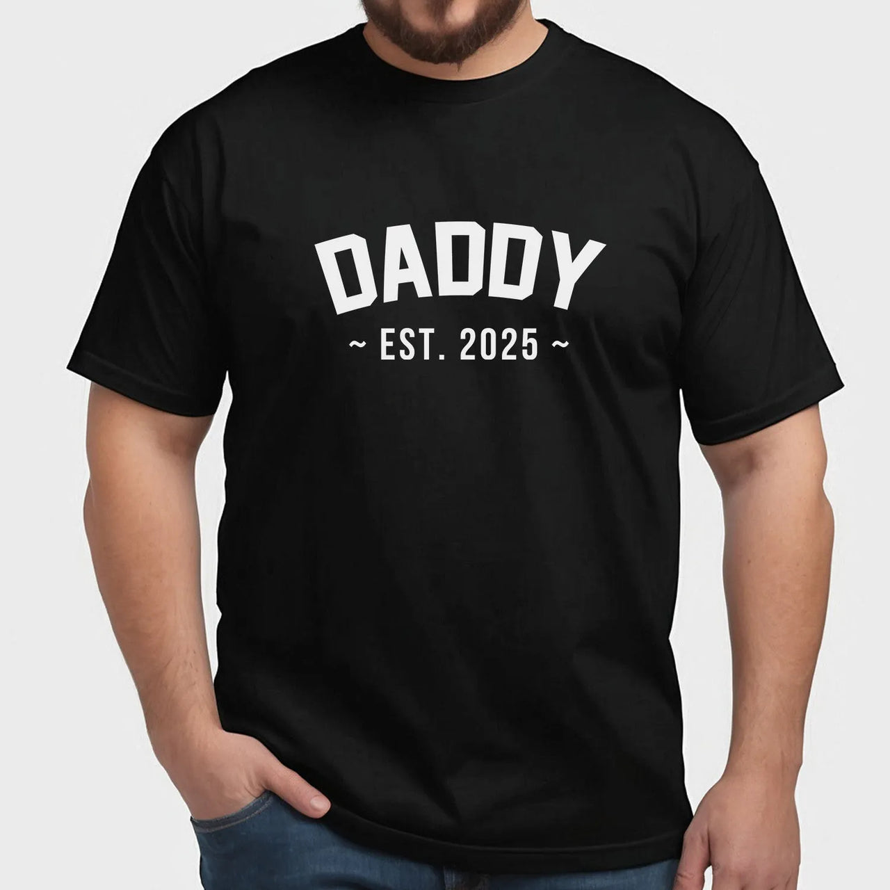 Customised Dad T-Shirt - Father's Day Tee - New Father Present - Est. Year - DENMARY