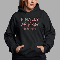 Thumbnail for Customised Newlywed Hoodie - 'Finally Mr & Mrs' - Celebratory Wedding Hoodie - DENMARY