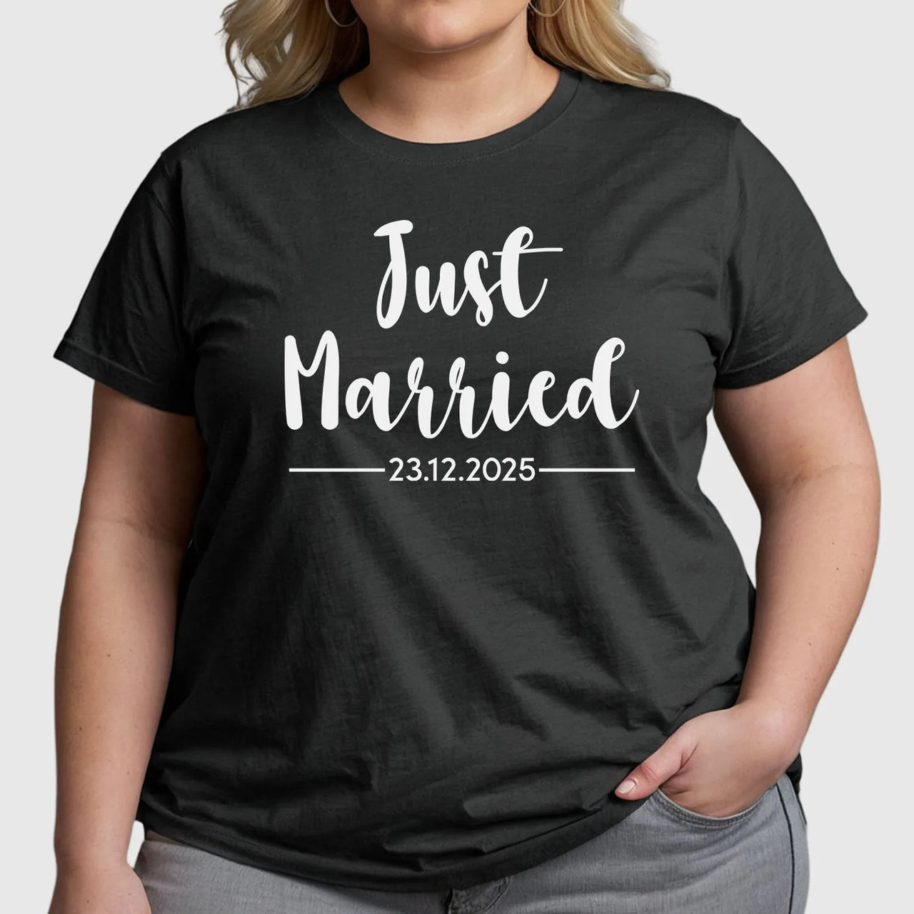 Customised Newlyweds T-shirt - Honeymoon Tee - For Couples - Celebration Design - DENMARY