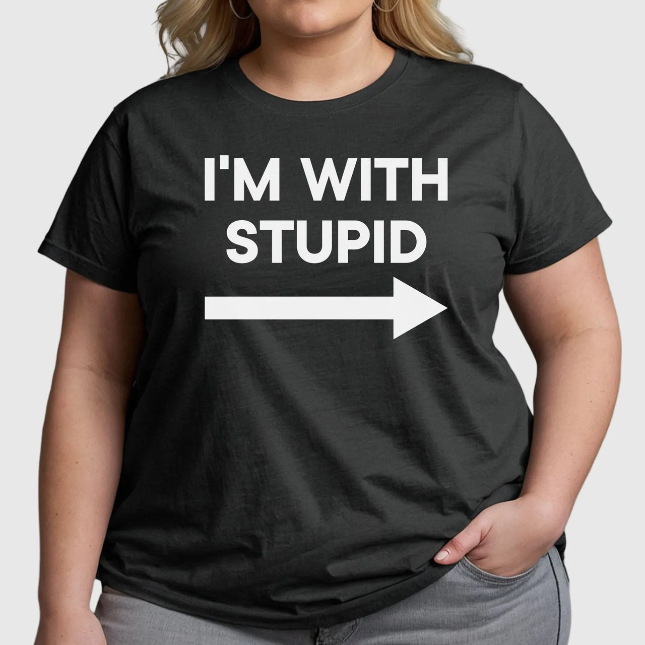 Humorous 'I'm With Stupid' Best Mate Tees - Novelty Birthday Gift - DENMARY