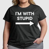 Thumbnail for Humorous 'I'm With Stupid' Best Mate Tees - Novelty Birthday Gift - DENMARY