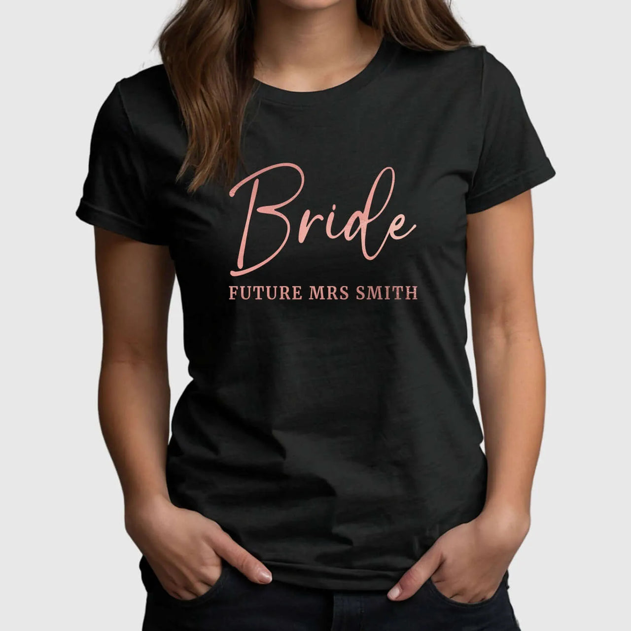 Customisable 'Bride' Hen Party T-Shirt - Future Mrs Smith - DENMARY