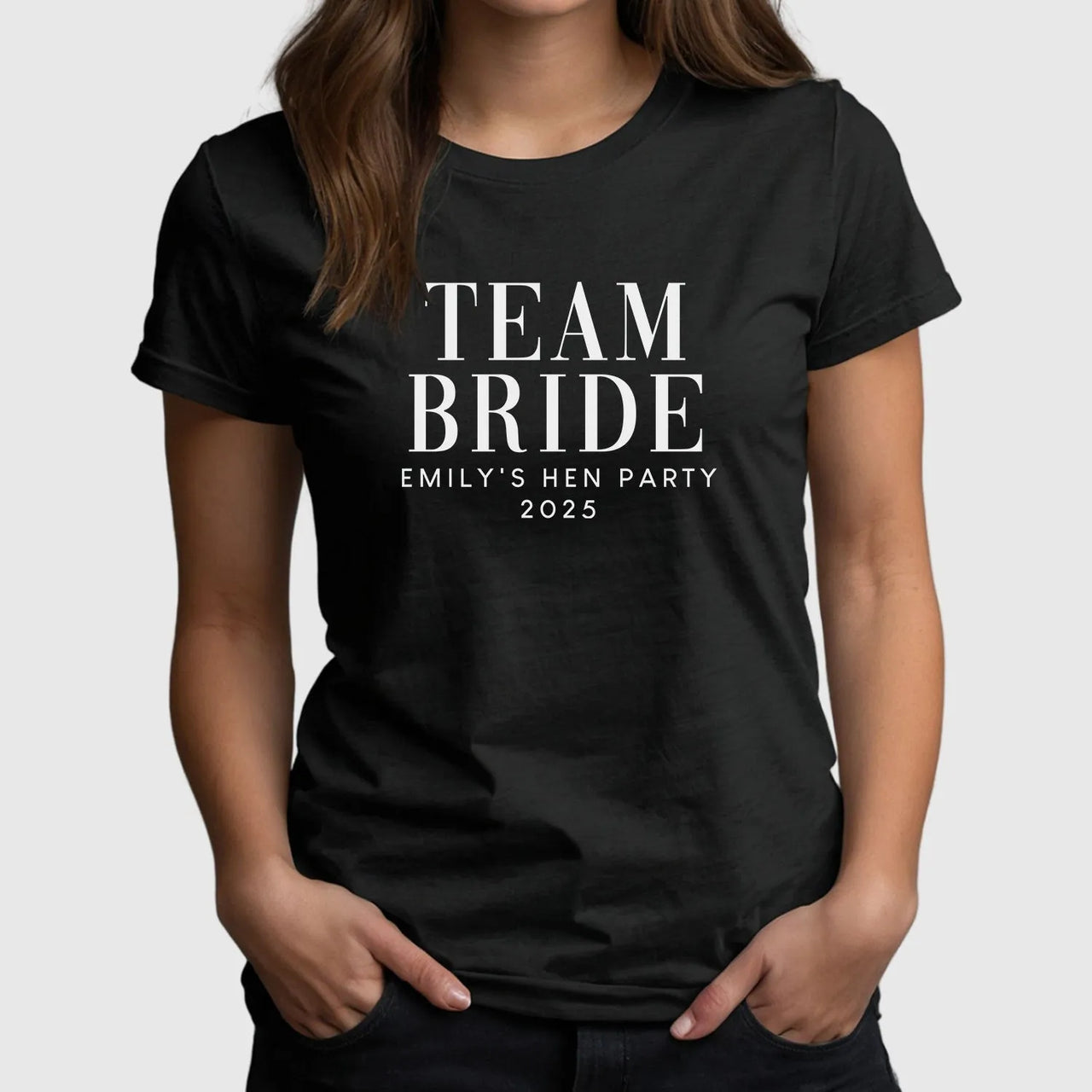 Customisable Hen Party T-Shirts | Team Bride & The Bride - DENMARY