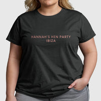 Thumbnail for Customisable Hen Party T-Shirt for Ibiza Celebration in high-quality, breathable fabric, perfect for stylish and memorable hen parties.