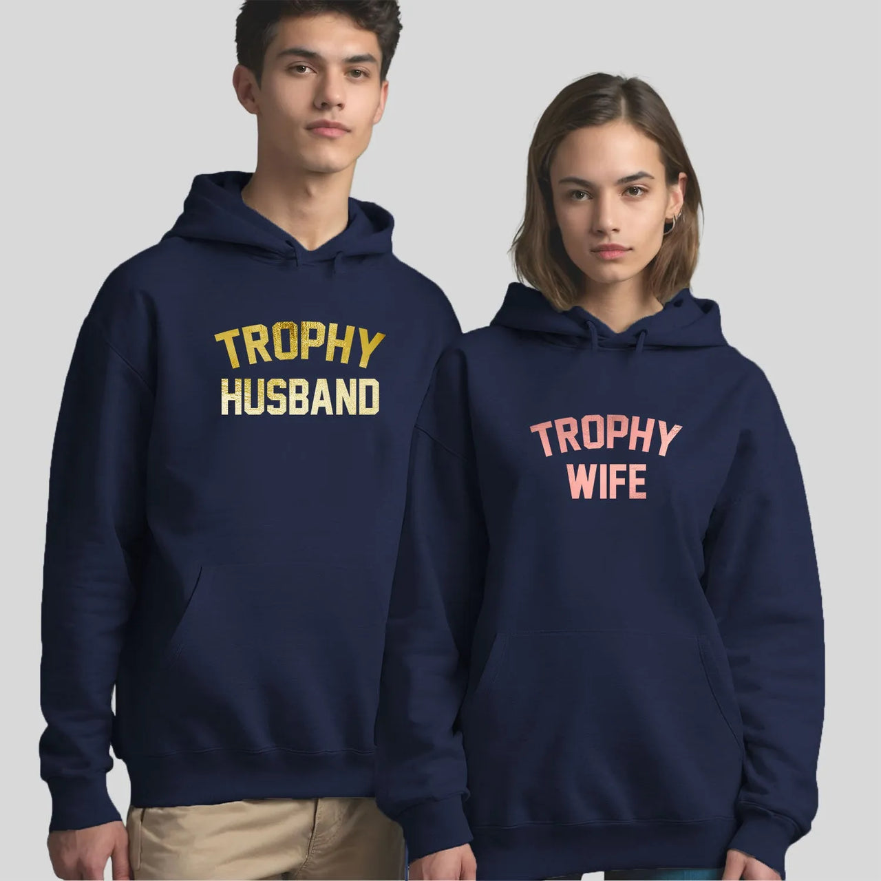 Husband & Wife Hoodies - Anniversary Gift - Matching Couple - Humorous - DENMARY