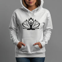 Thumbnail for Zen Namaste Hoodie - Lotus Motif - Yoga & Meditation Apparel - DENMARY