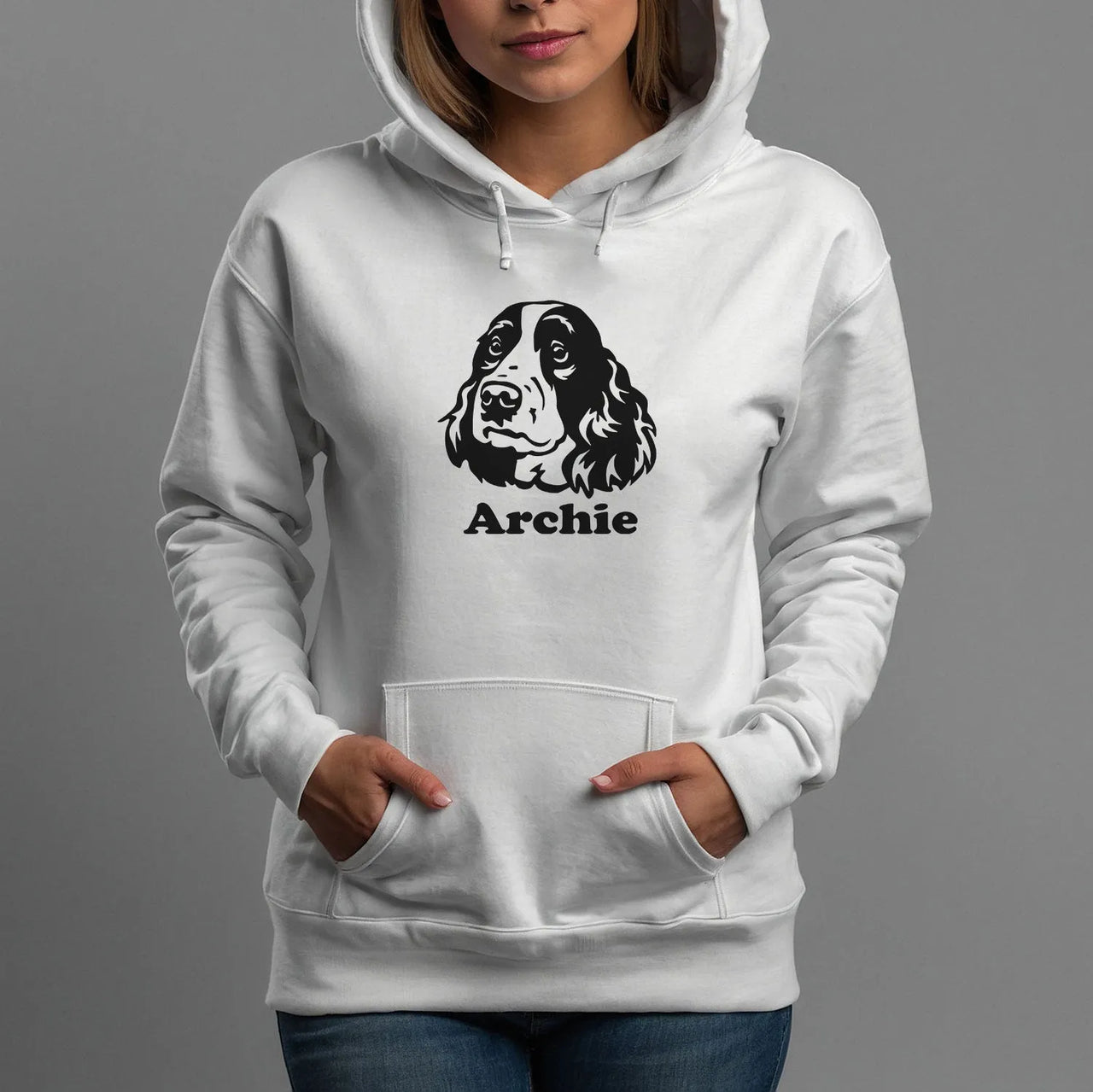 Custom Springer Spaniel Hoodie - Dog Lover Gift - Pet Owner Personalised Hoodie - DENMARY