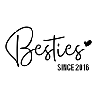 Besties Since iron-on transfer starting design
