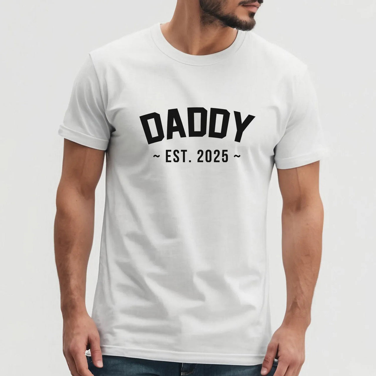 Customised Dad T-Shirt - Father's Day Tee - New Father Present - Est. Year - DENMARY