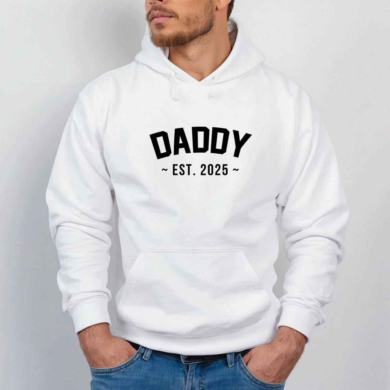 Customised Dad Hoodie - Father's Day Hoodie - New Father Present - Est. Year - DENMARY