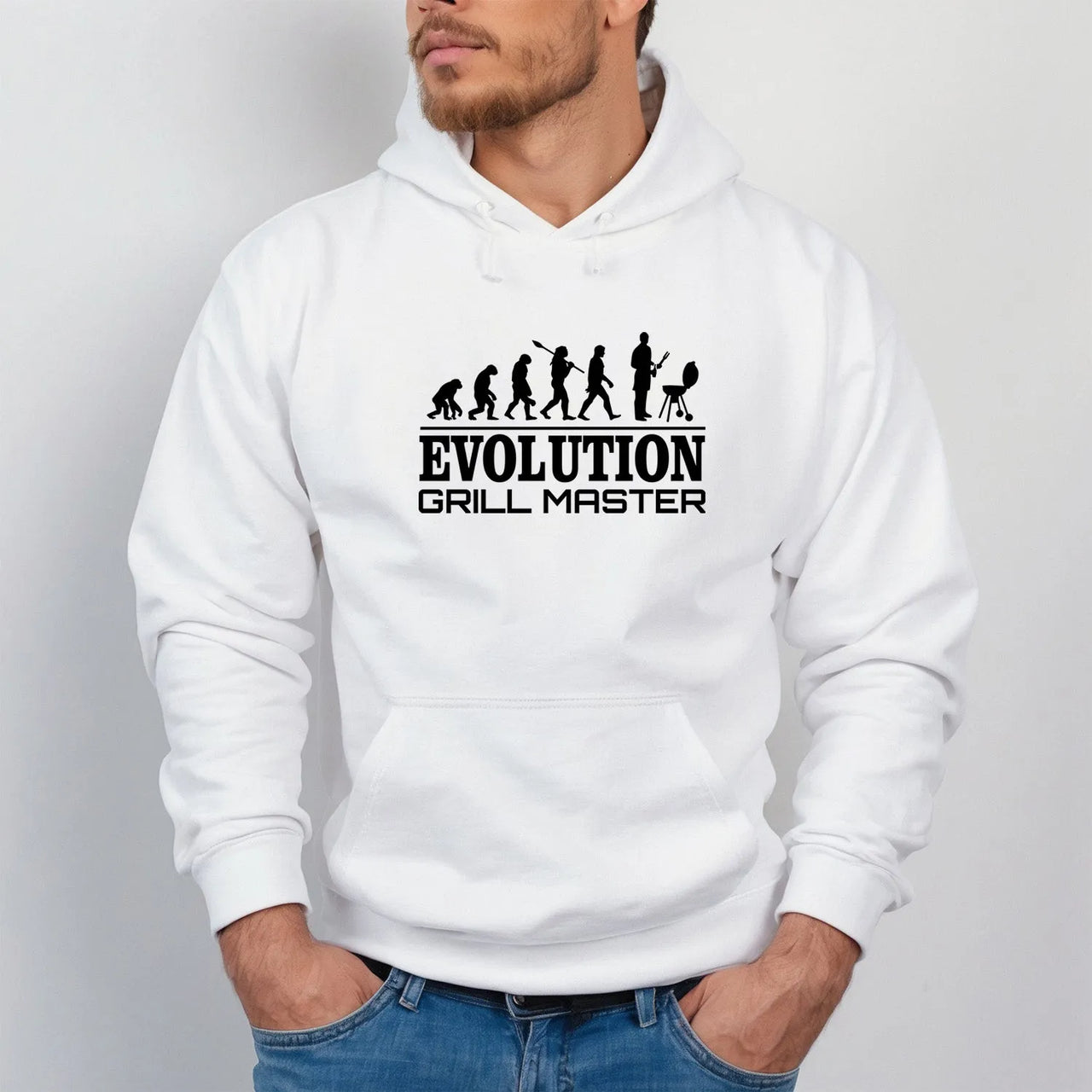 Grill Aficionado's Funny Evolution Hoodie – Ideal Gift for Dad, Husband, Uncle - DENMARY