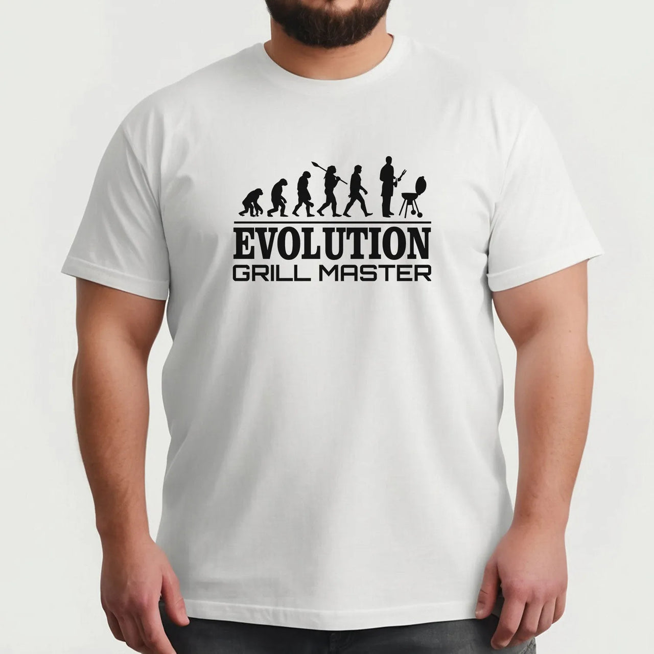 Grill Aficionado's Funny Evolution T-Shirt – Ideal Gift for Dad, Husband, Uncle - DENMARY